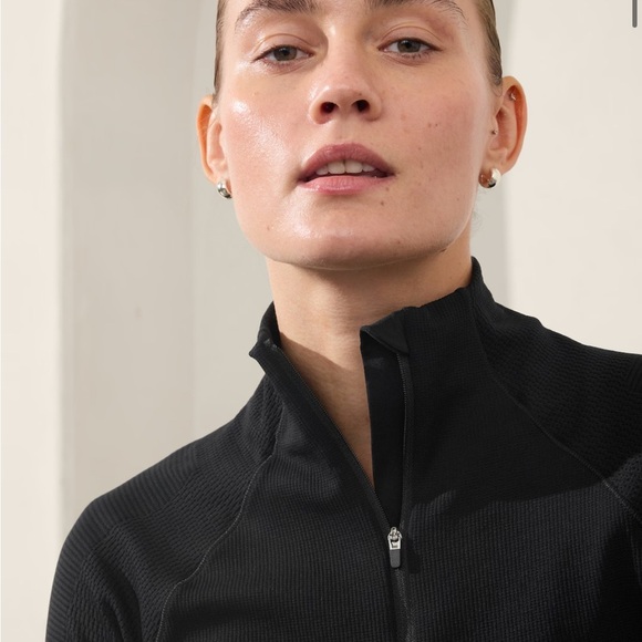 ATHLETA  FLURRY HALF ZIP MOCK NECK TOP - Picture 9 of 12